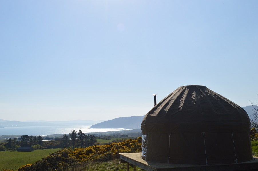 A view of Lough Swilly from Dunree yurt