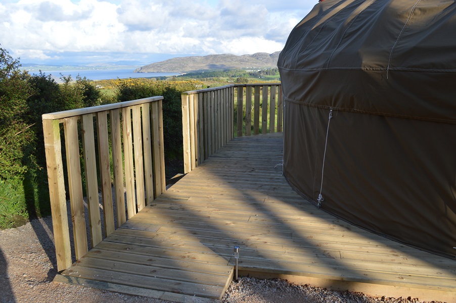 Level access to the yurt 