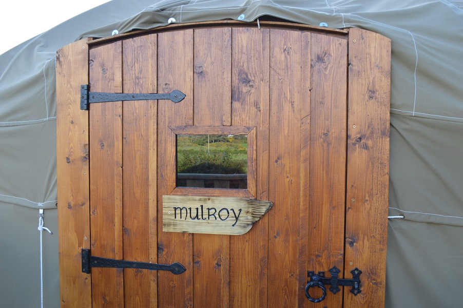A lockable front door on your yurt