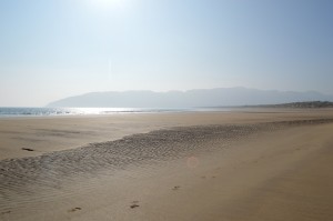 Ballymastocker bay bathed in sunlight