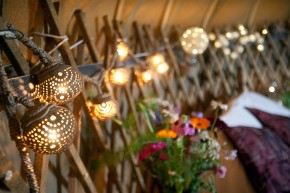 Inside yurt